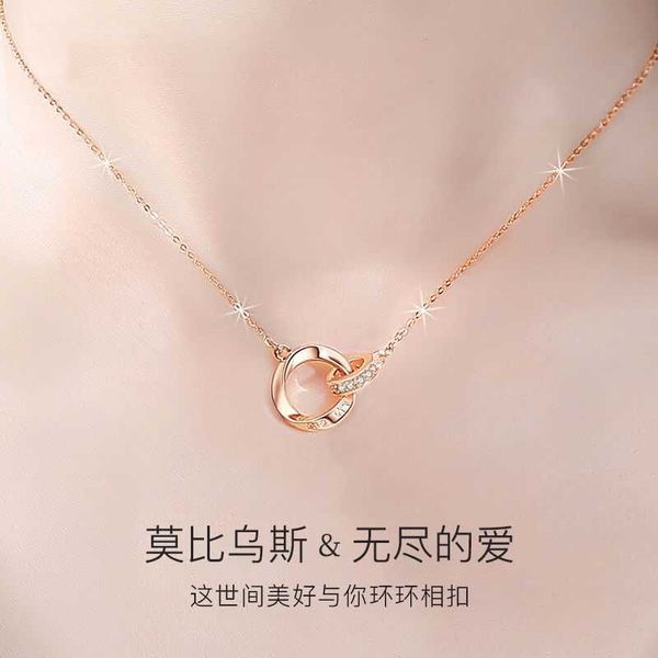 pendant necklaces qixi valentine's day gift for girlfriend s925 sterling silver necklace luxury mobius ring clavicle chain
pendant necklaces qixi valentine's day gift for girlfriend s925 sterling silver necklace luxury mobius ring clavicle chain