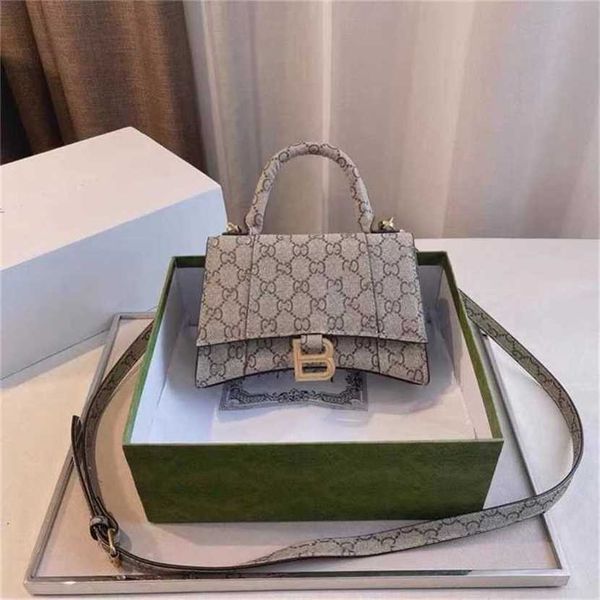 30% off handbag 2023 new bag women's hourglass letter decoration square cross