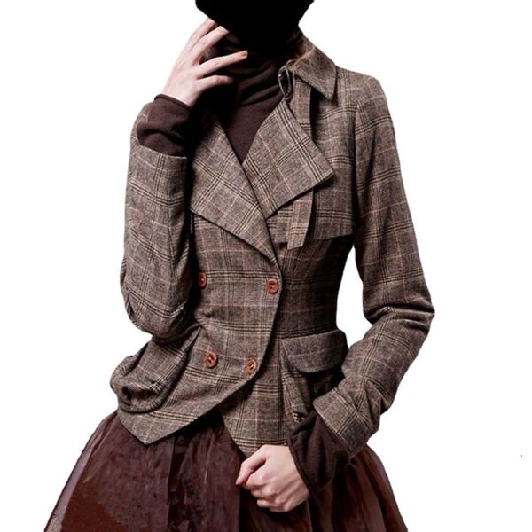 women's suits blazers 2023 spring and autumn lapel fit slim long sleeve plaid short jacket knight style 230208, White;black
women's suits blazers 2023 spring and autumn lapel fit slim long sleeve plaid short jacket knight style 230208, White;black