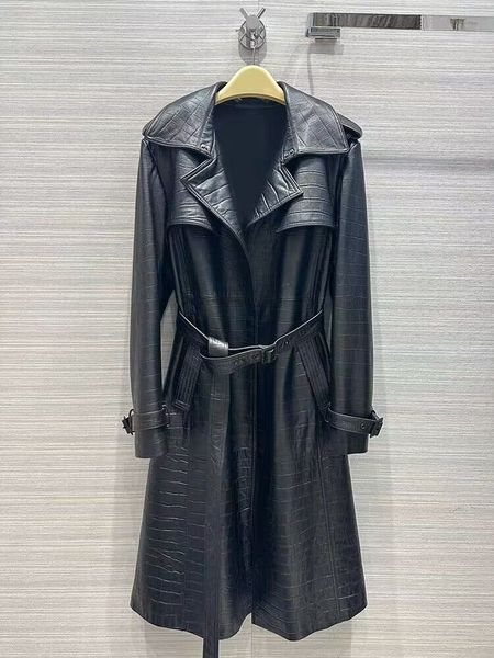 2023 genuine leather women jacket autumn winter sheepskin long trench leather coat vintage epaulet belted slim fit female leather jackets, Black;brown
2023 genuine leather women jacket autumn winter sheepskin long trench leather coat vintage epaulet belted slim fit female leather jackets, Black;brown