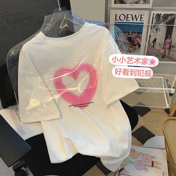 women's t-shirt summer white cotton love print embossed printing t-shirt shirt femme tees y2302
women's t-shirt summer white cotton love print embossed printing t-shirt shirt femme tees y2302