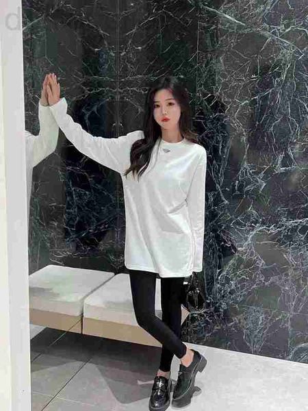 women's t-shirt designer 2023ss early spring new long-sleeved t-shirt women's loose round neck medium and long bottom shirt women, White
women's t-shirt designer 2023ss early spring new long-sleeved t-shirt women's loose round neck medium and long bottom shirt women, White