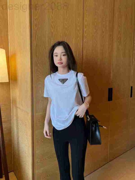 women's t-shirt designer 2023 new embroidery diamond triangle logo inside and outside wear round neck pullover short sleeve t-shirt wom, White
women's t-shirt designer 2023 new embroidery diamond triangle logo inside and outside wear round neck pullover short sleeve t-shirt wom, White