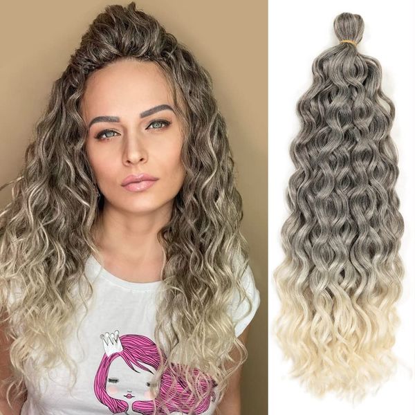 ocean wave crochet wavy hair wefts 18 inch hawaii curl braiding hair goddess crochet hair ,boho style hair extensions, Black
ocean wave crochet wavy hair wefts 18 inch hawaii curl braiding hair goddess crochet hair ,boho style hair extensions, Black