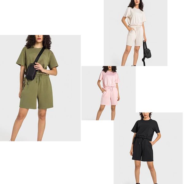 loose lu-0990 new yoga clothes casual sports suit soft cotton sports short sleeve loose lace up sports shorts lu good black green yoga suit
loose lu-0990 new yoga clothes casual sports suit soft cotton sports short sleeve loose lace up sports shorts lu good black green yoga suit
