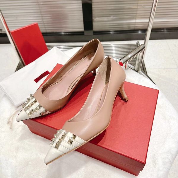 dress shoes rivet stiletto shoes high heels toe wrap pointed womens dinner real leather shoes 4.5cm luxury designer spring and summer party, Black
dress shoes rivet stiletto shoes high heels toe wrap pointed womens dinner real leather shoes 4.5cm luxury designer spring and summer party, Black