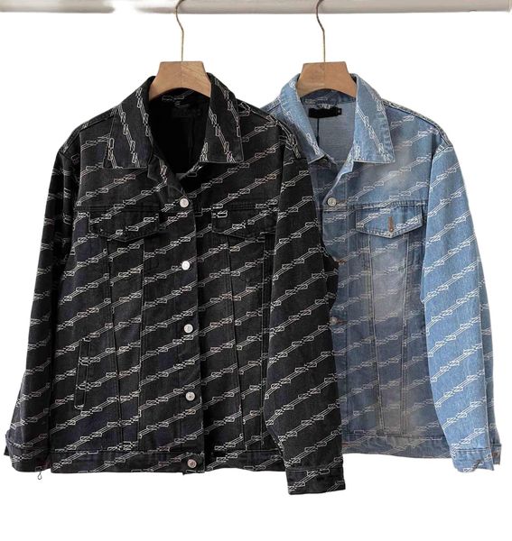 womens denim jackets designer double-letter spring coat fashion black blue couple clothes men's casual shirt, Black;brown
womens denim jackets designer double-letter spring coat fashion black blue couple clothes men's casual shirt, Black;brown