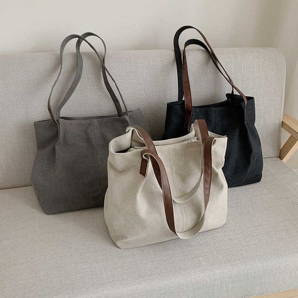 korean version large capacity canvas bag women's shoulder bag simple solid color portable tote bag female handbags shopping bag
korean version large capacity canvas bag women's shoulder bag simple solid color portable tote bag female handbags shopping bag