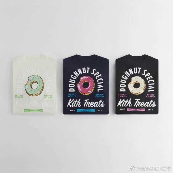 men's t-shirts good quality 2022ss kith treats fashion shirts men 1 1 vintage donut kith women t shirt summer style tee mens clothing t, White;black
men's t-shirts good quality 2022ss kith treats fashion shirts men 1 1 vintage donut kith women t shirt summer style tee mens clothing t, White;black