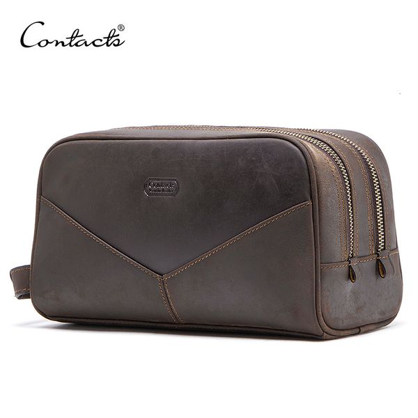 cosmetic bags cases contact's crazy horse genuine leather men cosmetic bag travel toiletry bag big capacity wash bags man's make u
cosmetic bags cases contact's crazy horse genuine leather men cosmetic bag travel toiletry bag big capacity wash bags man's make u