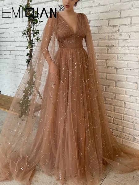 party dresses sparkly champagne starry tulle prom long cape sleeves aline formal evening gowns 230208, White;black
party dresses sparkly champagne starry tulle prom long cape sleeves aline formal evening gowns 230208, White;black