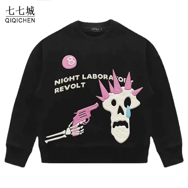 men s hoodies sweatshirts hip hop sweatshirt men skull letter foam print streetwear pullovers loose casual cotton harajuku punk hoodie sprin, Black
men s hoodies sweatshirts hip hop sweatshirt men skull letter foam print streetwear pullovers loose casual cotton harajuku punk hoodie sprin, Black