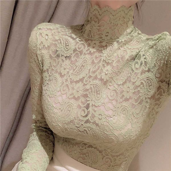 women's t-shirt girls hollow out lace blouses shirts tees female turtleneck full sleeve back zipper elastic elegant for women y2302, White
women's t-shirt girls hollow out lace blouses shirts tees female turtleneck full sleeve back zipper elastic elegant for women y2302, White