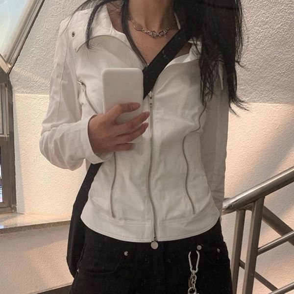 women s jackets korean harajuku zipper cargo autumn fashion turn down collar outwear y2k vintage grunge pockets coats punk streetwear 230208, Black;brown
women s jackets korean harajuku zipper cargo autumn fashion turn down collar outwear y2k vintage grunge pockets coats punk streetwear 230208, Black;brown