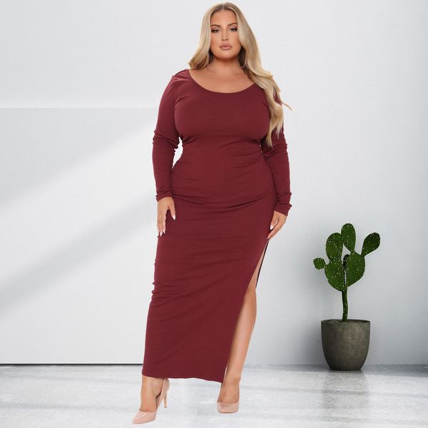 plus size dresses plus size dresses solid split long sleeve tight knit ankle length dress party dresses evening dresses o-neck office lady 2, Black
plus size dresses plus size dresses solid split long sleeve tight knit ankle length dress party dresses evening dresses o-neck office lady 2, Black