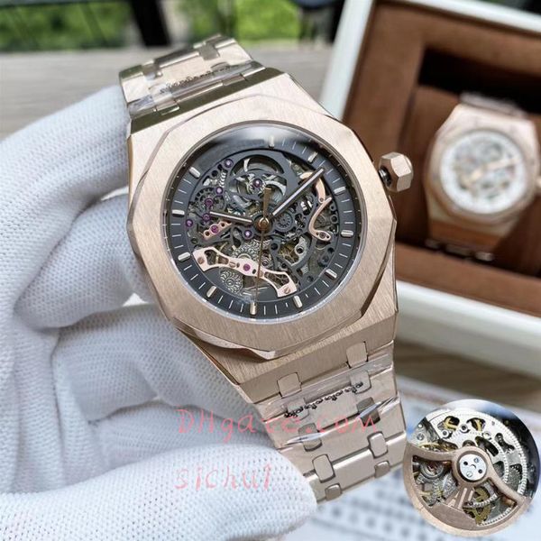 men's automatic mechanical watch 42mm stainless steel designer hollow-out classic fashion sapphire glass luminous waterproof montre de, Slivery;brown
men's automatic mechanical watch 42mm stainless steel designer hollow-out classic fashion sapphire glass luminous waterproof montre de, Slivery;brown