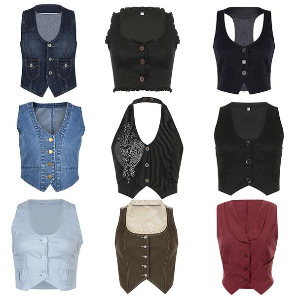 womens tanks camis 90s 00s vintage waistcoat tank y2k aesthetic fairycore grunge button up v neck skinny corset women retro harajuku streetw, White
womens tanks camis 90s 00s vintage waistcoat tank y2k aesthetic fairycore grunge button up v neck skinny corset women retro harajuku streetw, White