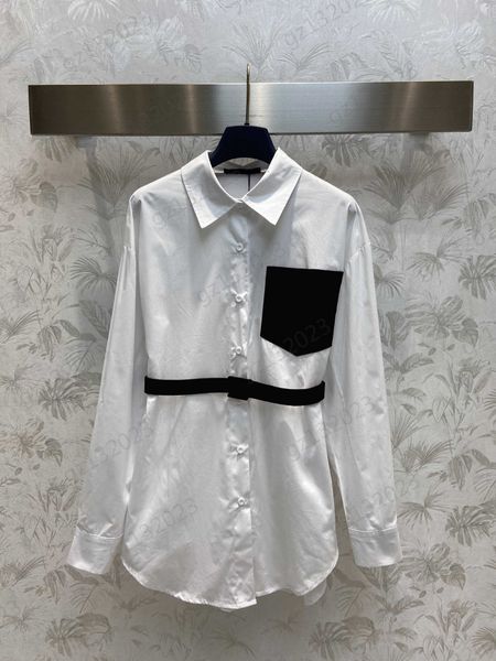 designer dress splicing leather presbyopia pocket shirt dress belt decoration curved hem long sleeves pure cotton maxiskit dresses for women, Black;gray
designer dress splicing leather presbyopia pocket shirt dress belt decoration curved hem long sleeves pure cotton maxiskit dresses for women, Black;gray