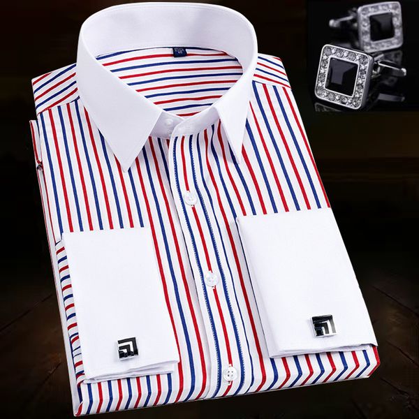 men's casual shirts french cuff button dress shirt for men wedding party tuxedo cufflink long sleeve slim fit business formal 230209, White;black
men's casual shirts french cuff button dress shirt for men wedding party tuxedo cufflink long sleeve slim fit business formal 230209, White;black