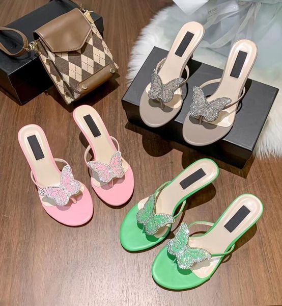 designers brand slipper fashion crystal butterfly womens flip-flops summer high-heeled slippers lady leisure thin with high heels sandal, Black
designers brand slipper fashion crystal butterfly womens flip-flops summer high-heeled slippers lady leisure thin with high heels sandal, Black