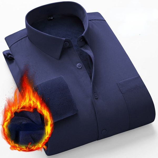 men's casual shirts mens winter fleece warm dress shirt non iron fashion long sleeve business formal regular fit office camisa social y, White;black
men's casual shirts mens winter fleece warm dress shirt non iron fashion long sleeve business formal regular fit office camisa social y, White;black