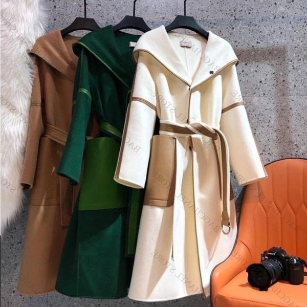 fashion women's wool coat designer jacket outerwear blends splicing double-sided tweed hooded coats winter warm and slim long coat hcbh, Gray
fashion women's wool coat designer jacket outerwear blends splicing double-sided tweed hooded coats winter warm and slim long coat hcbh, Gray