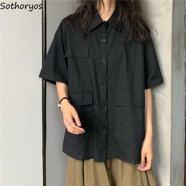 women's t-shirt blouse women shirts summer turn-down collar solid pockets bf streetwear cool leisure fashion students vintage ulzzang a, White
women's t-shirt blouse women shirts summer turn-down collar solid pockets bf streetwear cool leisure fashion students vintage ulzzang a, White