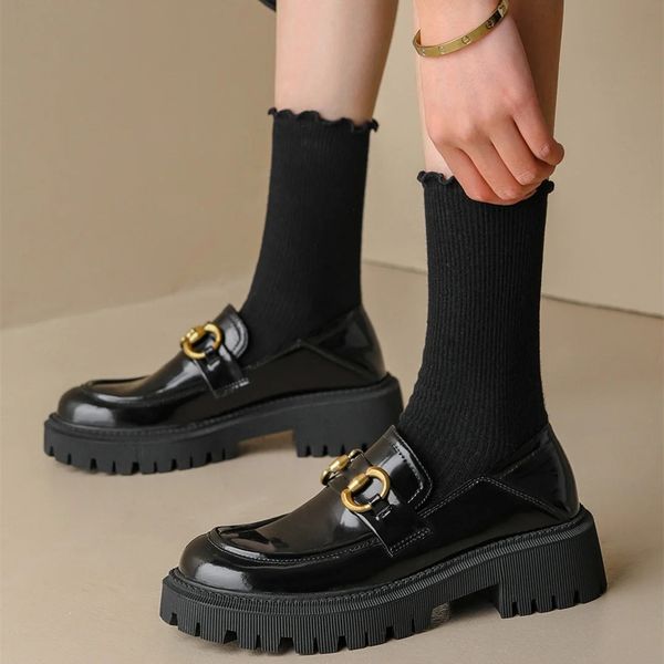 lucky shoes luxury brand 2023 new leisure interlocking british style metal buckle rhinestone thick soles increase one foot pedal lazy shoes, Black
lucky shoes luxury brand 2023 new leisure interlocking british style metal buckle rhinestone thick soles increase one foot pedal lazy shoes, Black