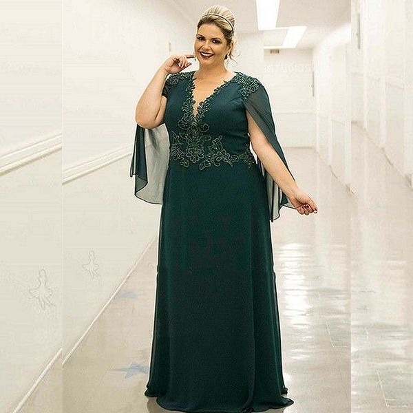 plus size chiffon mother of the bride dresses hunter green v-neck cape sleeve long wedding party gowns guest groom mom prom evening wear, Black;red
plus size chiffon mother of the bride dresses hunter green v-neck cape sleeve long wedding party gowns guest groom mom prom evening wear, Black;red