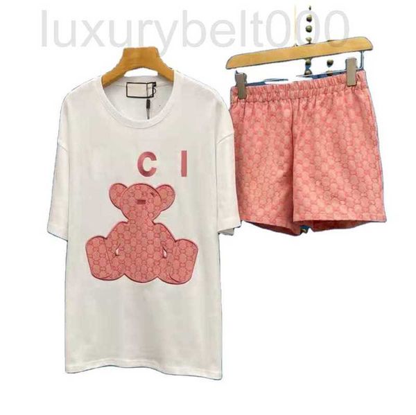 women's tracksuits designer fashion trend brand cotton shirts pink bear embroidery printing 2 pcs sets suit rvpz, Gray
women's tracksuits designer fashion trend brand cotton shirts pink bear embroidery printing 2 pcs sets suit rvpz, Gray