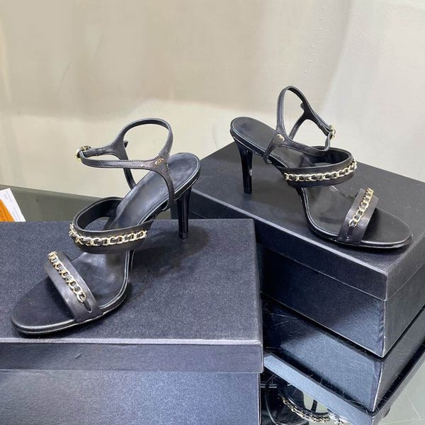 classic womens dress shoes sandals designer sheepskin with chain stiletto heels high 8cm round toes slippers pumps and slingbacks buckle str, Black
classic womens dress shoes sandals designer sheepskin with chain stiletto heels high 8cm round toes slippers pumps and slingbacks buckle str, Black