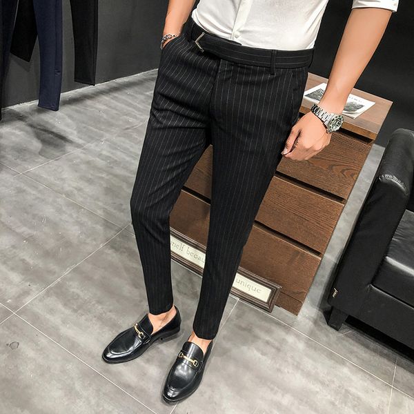 mens pants british style dress suit man stripe men designer gentlemen business casual work trousers 2836 230209, Black
mens pants british style dress suit man stripe men designer gentlemen business casual work trousers 2836 230209, Black