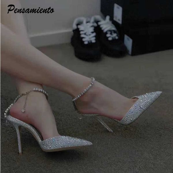 sandals luxury crystal sequined women pumps elegant thin high heels spring summer fashion chains party shoes wedding bridal shoes g230207, Black
sandals luxury crystal sequined women pumps elegant thin high heels spring summer fashion chains party shoes wedding bridal shoes g230207, Black