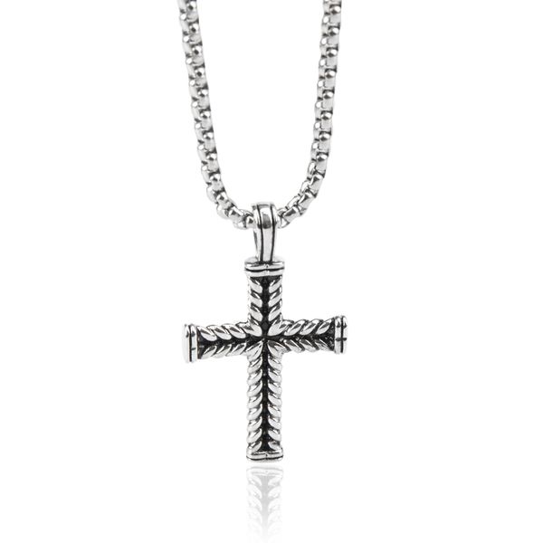 vintage men's necklace with copper cross pendant punk fashion jewelry box chain birthday party gift for boys, Silver
vintage men's necklace with copper cross pendant punk fashion jewelry box chain birthday party gift for boys, Silver