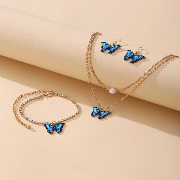 designer bracelet jewlery for women fashion butterfly series jewelry set earring necklace combination, Silver
designer bracelet jewlery for women fashion butterfly series jewelry set earring necklace combination, Silver
