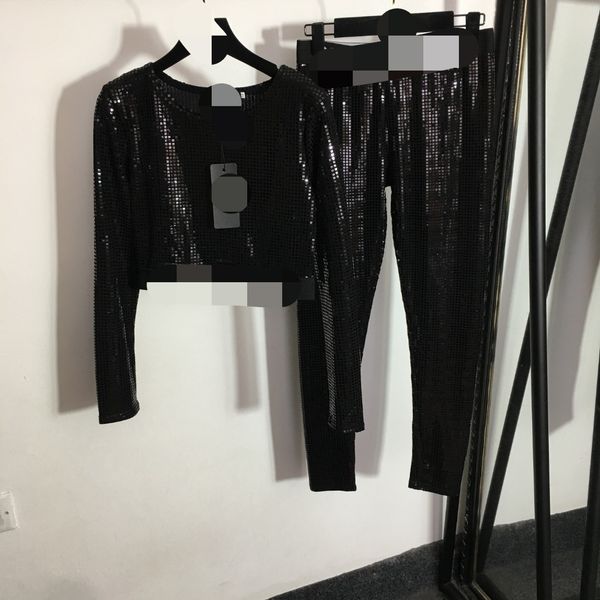 203 2023 spring two pieces sets crew neck empire black white short sleeve empire short pants sequins meiyi
203 2023 spring two pieces sets crew neck empire black white short sleeve empire short pants sequins meiyi
