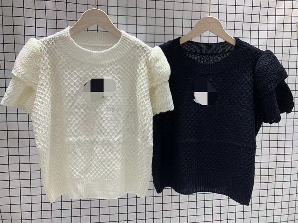 203 2022 runway spring summer women sweater black white brand same style sweater short sleeve crew neck fashion clothes qian889, White;black
203 2022 runway spring summer women sweater black white brand same style sweater short sleeve crew neck fashion clothes qian889, White;black