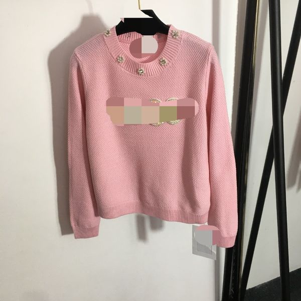 205 2022 runway spring summer brand same style sweater long sleeve crew neck fashion clothes black pink beads meiyi, White;black
205 2022 runway spring summer brand same style sweater long sleeve crew neck fashion clothes black pink beads meiyi, White;black