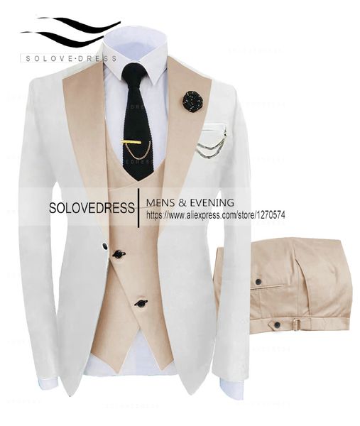 mens suits blazers jacket vest pants for casual business highend social formal 3 pcs set groom wedding men 230209, White;black
mens suits blazers jacket vest pants for casual business highend social formal 3 pcs set groom wedding men 230209, White;black