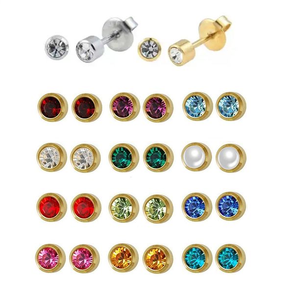 12 pairs stainless steel birthstone stud 4mm mix colors crystal diamond stud earrings set for women girls, Golden;silver
12 pairs stainless steel birthstone stud 4mm mix colors crystal diamond stud earrings set for women girls, Golden;silver