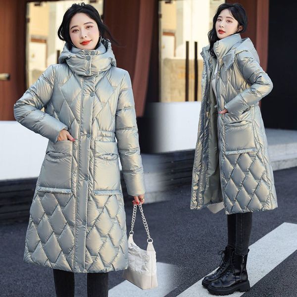 women's down parkas orwindny windproof parka women winter long coat snow wear slim fashion hooded glossy jackets female office lady war, Black
women's down parkas orwindny windproof parka women winter long coat snow wear slim fashion hooded glossy jackets female office lady war, Black