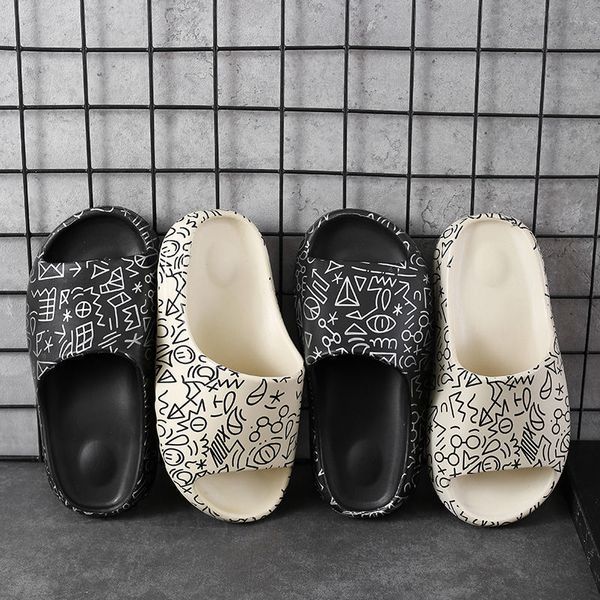 slippers eva summer house cartoon men women flip flops thick slides fashion printed couples platform shoes outdoor sandals 230210, Black
slippers eva summer house cartoon men women flip flops thick slides fashion printed couples platform shoes outdoor sandals 230210, Black