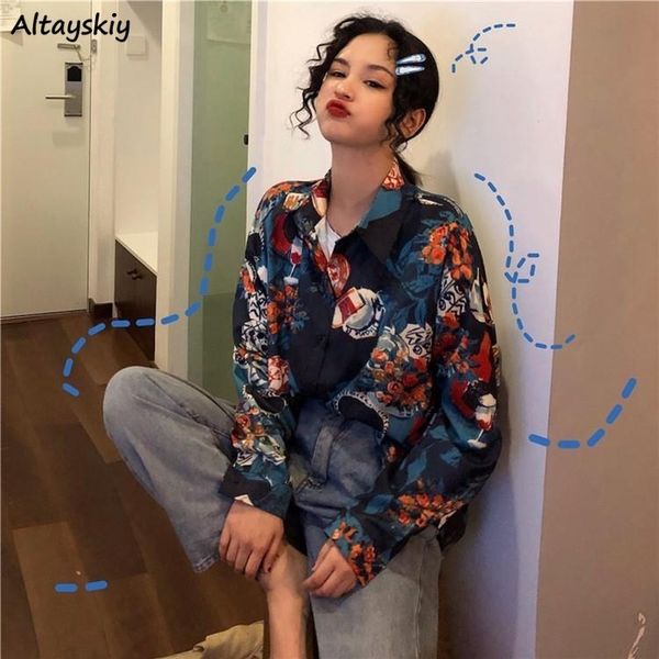 women's blouses shirts women long sleeve print ulzzang cat turn-down collar students designed womens korean style with buttons chiffon, White
women's blouses shirts women long sleeve print ulzzang cat turn-down collar students designed womens korean style with buttons chiffon, White
