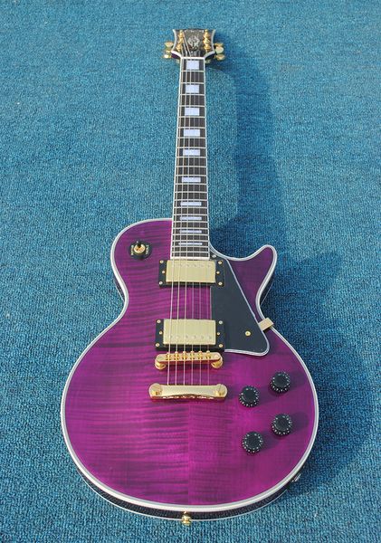 custom electric guitar, fingerboard inlaid, mahogany quited, flamed maple wood, purple body, accept custom guitar
custom electric guitar, fingerboard inlaid, mahogany quited, flamed maple wood, purple body, accept custom guitar