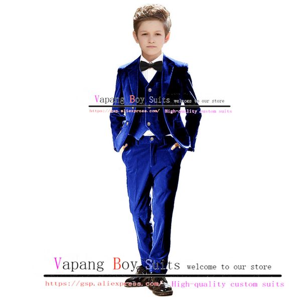 clothing sets royal blue boys suit velvet jacket pant vest 3 piece wedding tuxedo formal kids blazer slim fit party clothes w230210, White
clothing sets royal blue boys suit velvet jacket pant vest 3 piece wedding tuxedo formal kids blazer slim fit party clothes w230210, White