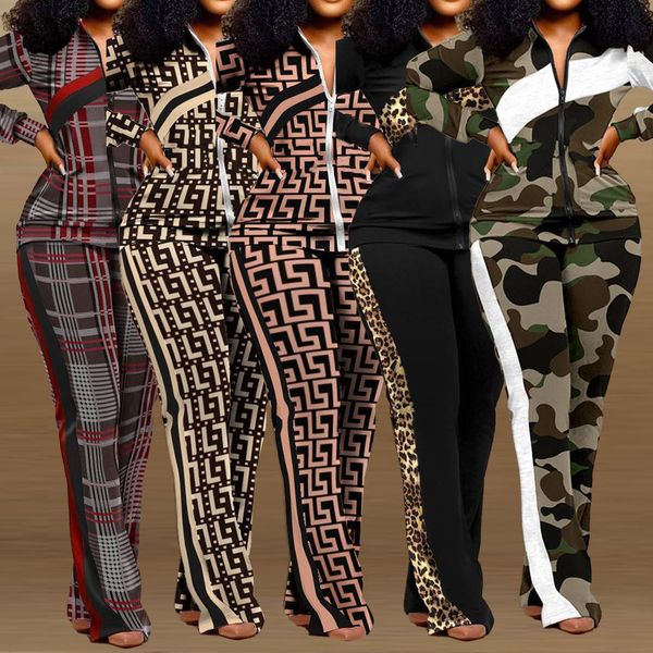 autumn winter fashion print two piece sets women casual sports style zipper sweatpants slim print panel contrast long-sleeve suit, White
autumn winter fashion print two piece sets women casual sports style zipper sweatpants slim print panel contrast long-sleeve suit, White