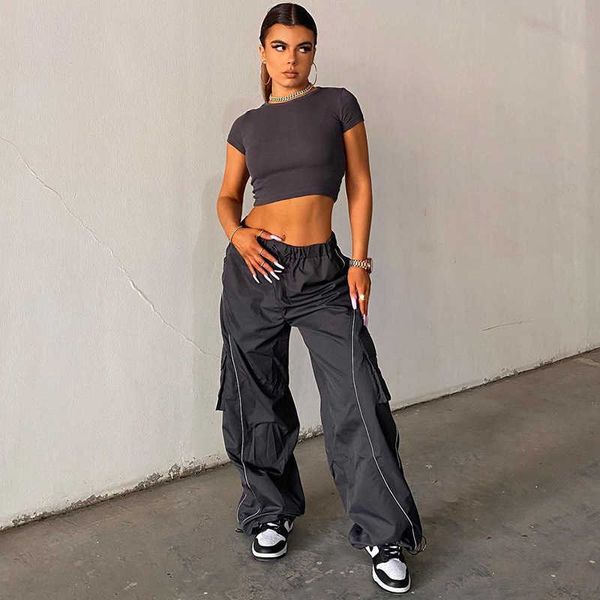 women's pants capris p20006 fashion street style split color contrast line pocket casual work clothes casual loose pants t230210, Black;white
women's pants capris p20006 fashion street style split color contrast line pocket casual work clothes casual loose pants t230210, Black;white