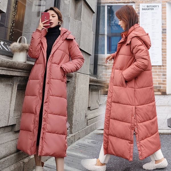 women's down parkas xlong hooded cottonpadded winter basic thick warm oversized coat women solid color simple streetwear luxury 230210, Black
women's down parkas xlong hooded cottonpadded winter basic thick warm oversized coat women solid color simple streetwear luxury 230210, Black