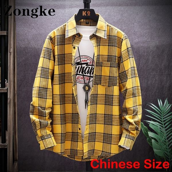 men's casual shirts zongke yellow plaid for fashion clothing chinese size 2xl blouse shirt long sleeve harajuku 2023 arrivals 230209, White;black
men's casual shirts zongke yellow plaid for fashion clothing chinese size 2xl blouse shirt long sleeve harajuku 2023 arrivals 230209, White;black