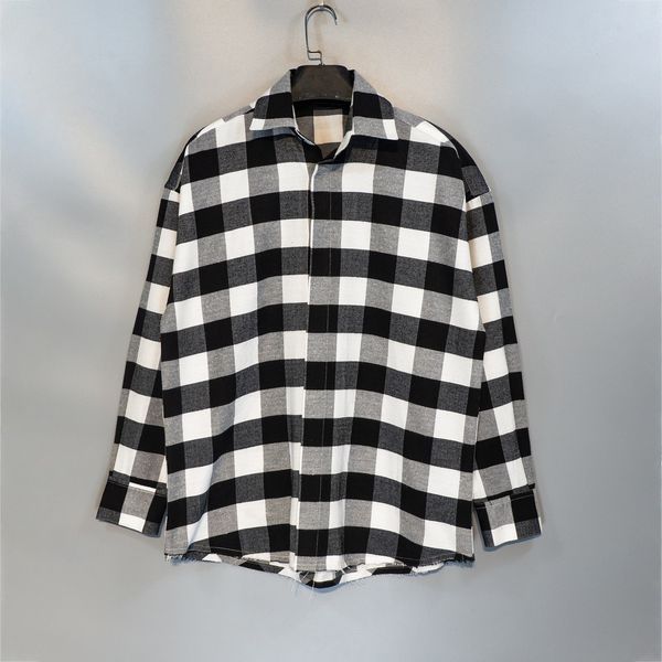 men's casual shirts angels letters printing black and white lattice women's couple cotton fashion 230210, White;black
men's casual shirts angels letters printing black and white lattice women's couple cotton fashion 230210, White;black